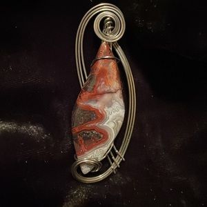Crazy Lace Jasper Pendant
